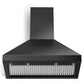 Verona Designer Series 36" Gloss Black Wall-Mount Chimney Hood