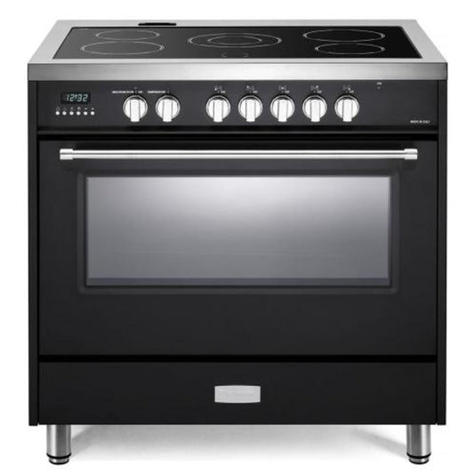 Verona Designer Series 36" Matte Black Finish Electric Range with 5-Burner and Single Oven