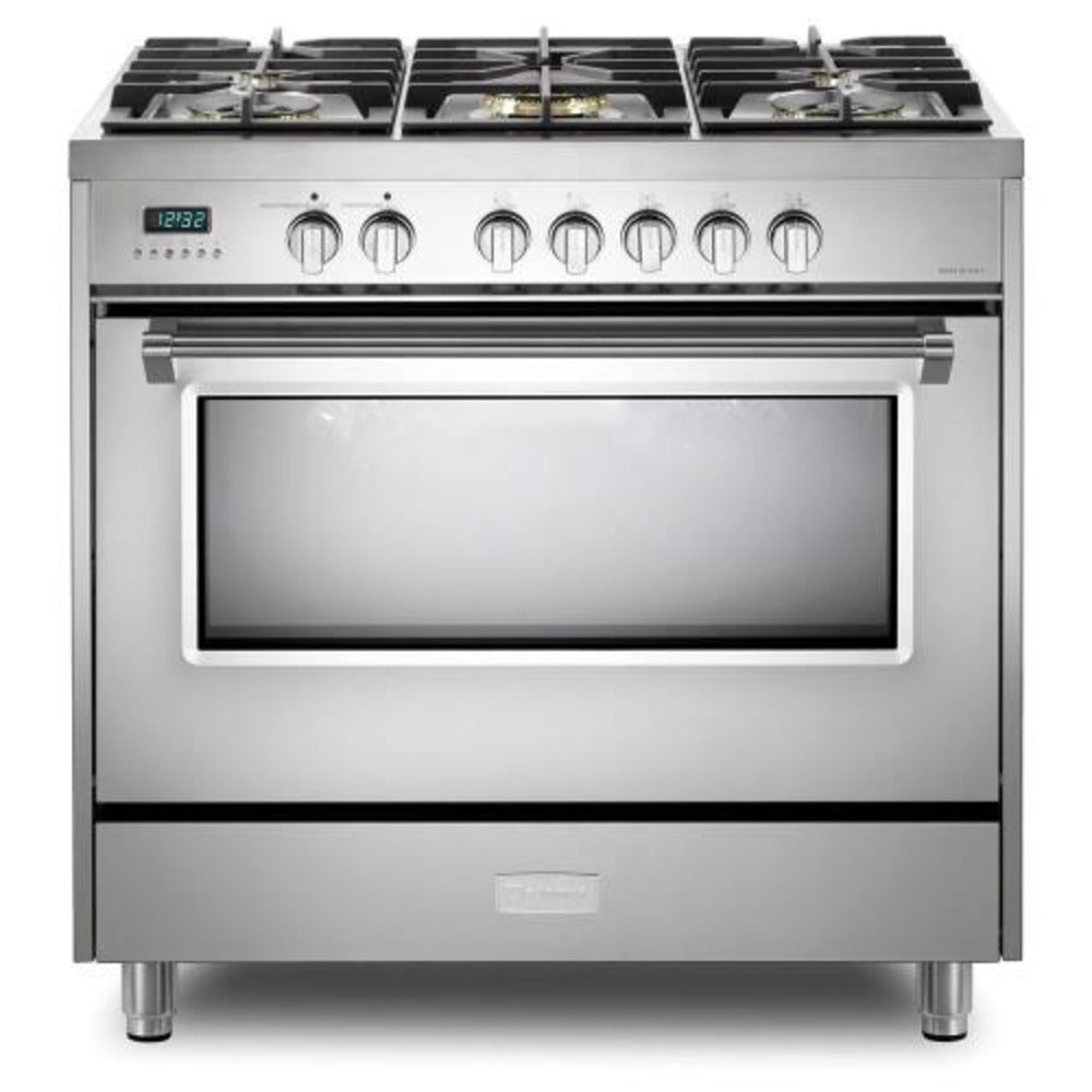 Verona Designer Series 36" Stainless Steel Dual Fuel Gas Range with 5-Burner and Single Oven