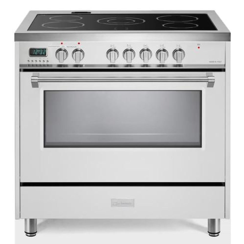 Verona Designer Series 36" White Electric Range with 5-Burner and Single Oven