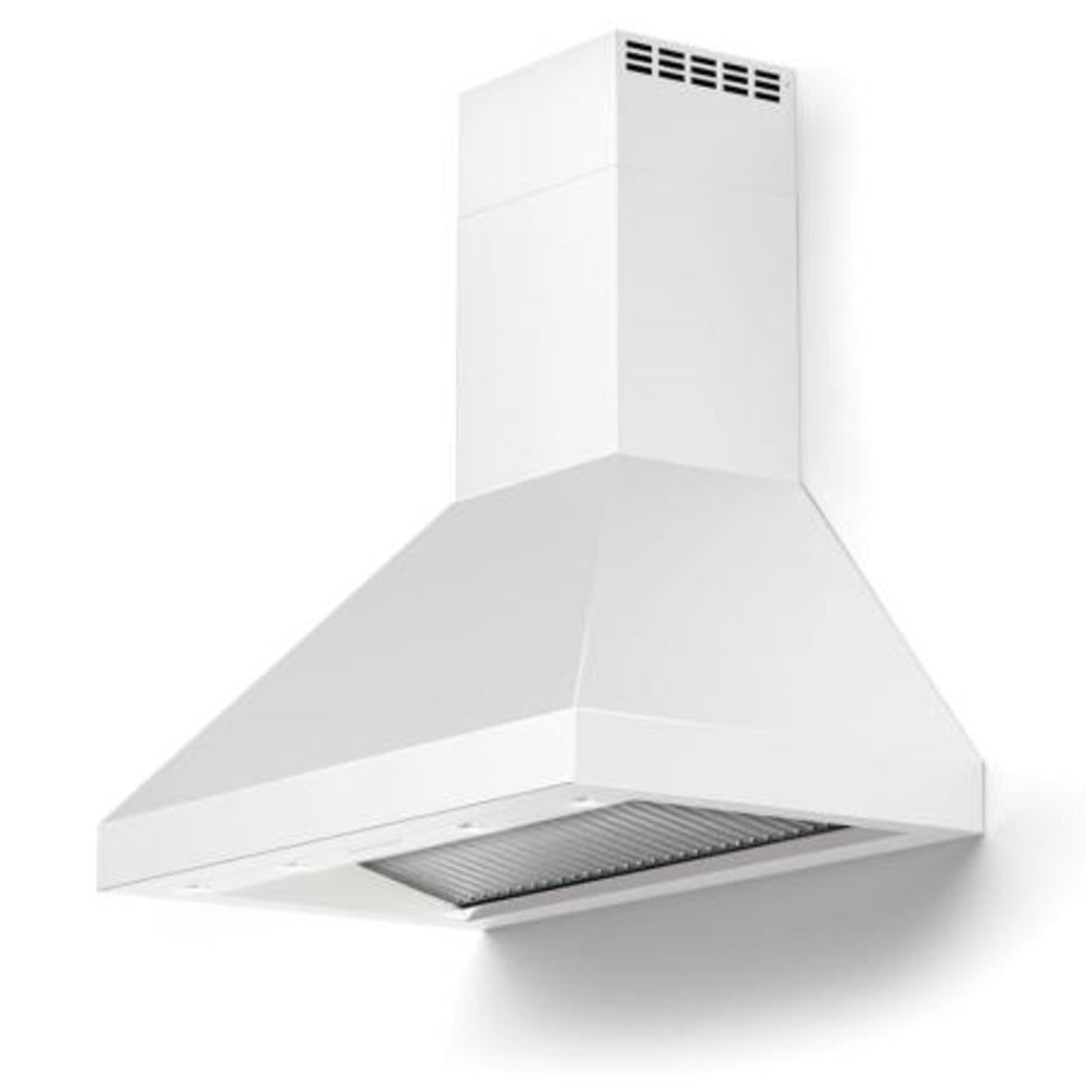 Verona Designer Series 36" White Wall-Mount Chimney Hood