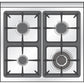 Verona N-Series 24" Matte Black Finish Gas Range with 4-Burner and Single Oven