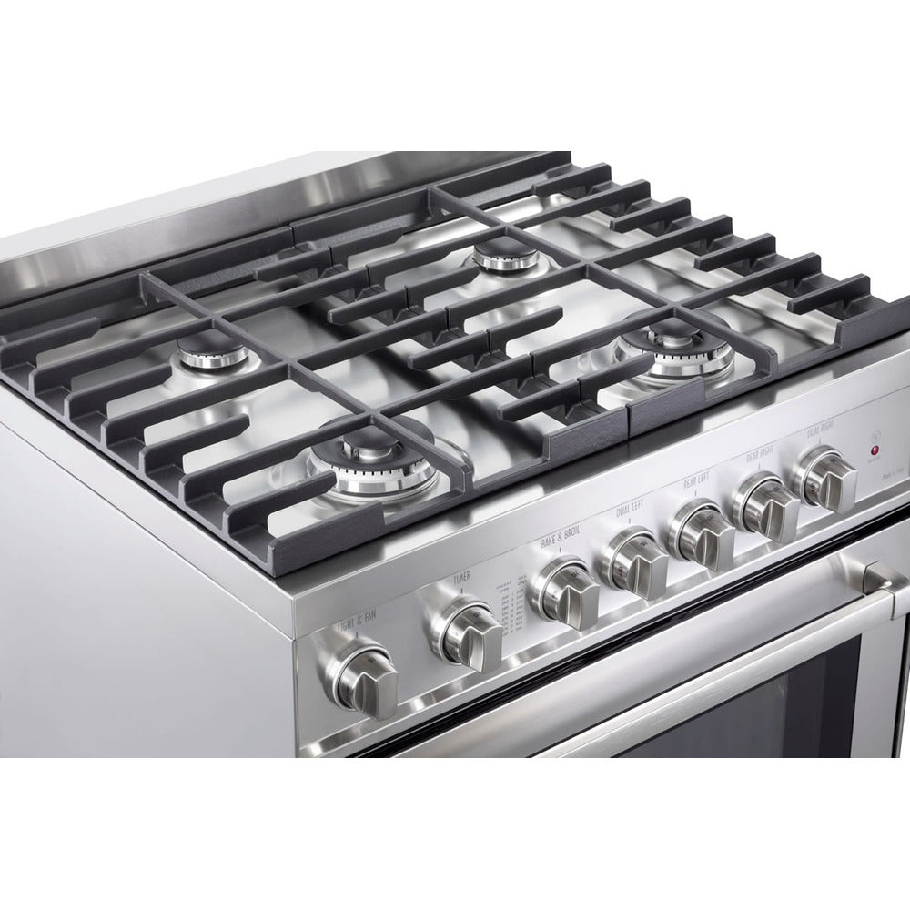 Verona N-Series 30" Matte Black Finish Gas Range with 4-Burner and Single Oven