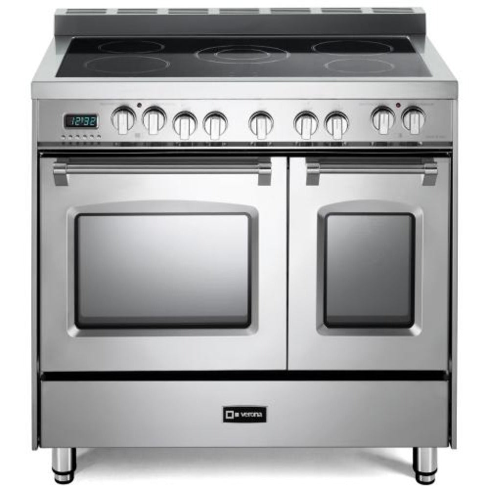 Verona Prestige Series 36" Stainless Steel Finish Electric Range with 5-Burner and Double Oven