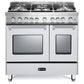 Verona Prestige Series 36" White Finish Gas Range with 5-Burner and Double Oven