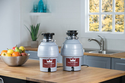 Waste King 3/4 HP Garbage Disposal with Power Cord, Food Waste Disposer for Kitchen Sink