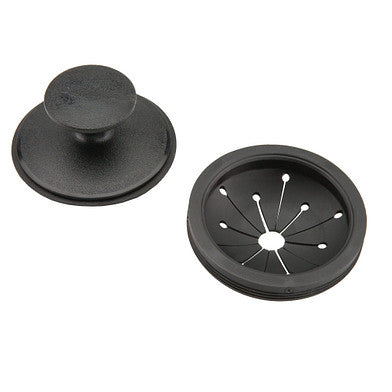 Waste King Black Disposer EZ Mount Garbage Disposal Stopper and Splash Guard for Sink Drain