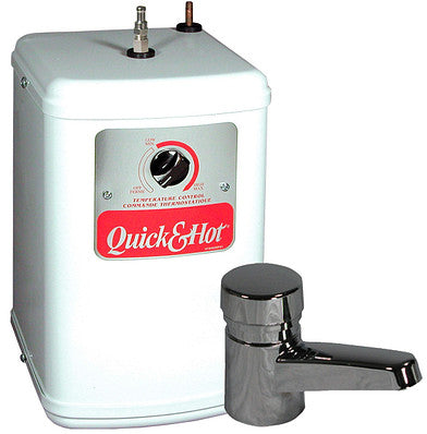 Waste King Chrome Tahoe 2 3/4" Deck Mount Hot Water Kitchen Faucet With Tank Package