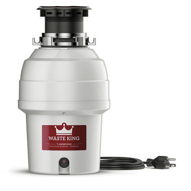 Waste King Legend 1 HP Garbage Disposal With Power Cord, Food Waste Disposer for Kitchen Sink
