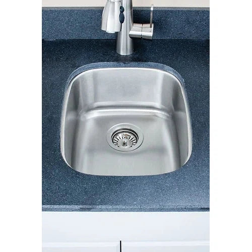 Wells Sinkware Craftsmen 15" Rectangle Undermount 18-Gauge Stainless Steel Single Bowl Bar Sink