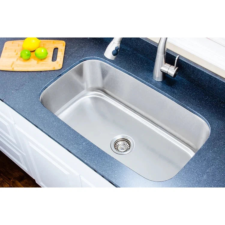 Wells Sinkware Craftsmen 32" Rectangle Undermount 18-Gauge Stainless Steel Kitchen Single Bowl Sink