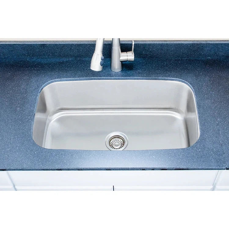 Wells Sinkware Craftsmen 32" Rectangle Undermount 18-Gauge Stainless Steel Kitchen Single Bowl Sink