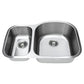 Wells Sinkware Craftsmen 32" Specialty Undermount 16-Gauge Stainless Steel 30/70 Double Bowl Kitchen Sink