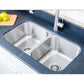 Wells Sinkware Craftsmen 33" Rectangle Undermount 16-Gauge 50/50 Double Bowl Stainless Steel Kitchen Sink