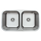 Wells Sinkware Craftsmen 33" Rectangle Undermount 16-Gauge 50/50 Double Bowl Stainless Steel Kitchen Sink
