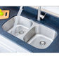 Wells Sinkware Craftsmen 33" Rectangle Undermount 18-Gauge 50/50 Double Bowl Stainless Steel Kitchen Sink