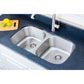 Wells Sinkware Craftsmen 33" Rectangle Undermount 18-Gauge 50/50 Double Bowl Stainless Steel Kitchen Sink