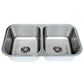 Wells Sinkware Craftsmen 33" Rectangle Undermount 18-Gauge 50/50 Double Bowl Stainless Steel Kitchen Sink With 2 Bottom Protection Grid Racks and 2 Deep Basket Strainers