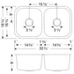 Wells Sinkware Craftsmen 33" Rectangle Undermount 18-Gauge 50/50 Double Bowl Stainless Steel Kitchen Sink With 2 Bottom Protection Grid Racks and 2 Deep Basket Strainers