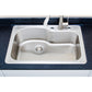 Wells Sinkware Duet 33" Specialty Drop-in 18-Gauge Stainless Steel Single Bowl Kitchen Sink With 3 Faucet Holes