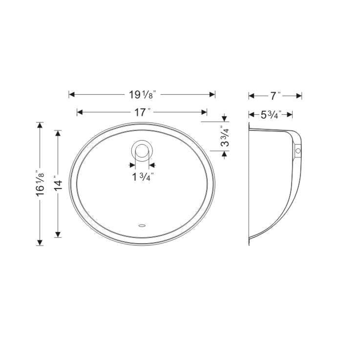 Wells Sinkware Jazz 19" Oval Undermount 20-Gauge Single Bowl Stainless Steel Kitchen/Bar Sink With Overflow