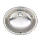 Wells Sinkware Jazz 19" Oval Undermount 20-Gauge Single Bowl Stainless Steel Kitchen/Bar Sink With Overflow and Pop-up Drain