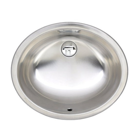 Wells Sinkware Jazz 19" Oval Undermount 20-Gauge Single Bowl Stainless Steel Kitchen/Bar Sink With Overflow and Pop-up Drain