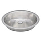 Wells Sinkware Jazz 19" Oval Undermount 20-Gauge Single Bowl Stainless Steel Kitchen/Bar Sink With Overflow and Pop-up Drain