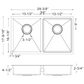 Wells Sinkware Specialty 29" Rectangle Undermount Handcrafted 18-Gauge ADA Compliant Stainless Steel 50/50 Double Bowl Kitchen Sink With 2 Deep Basket Strainers