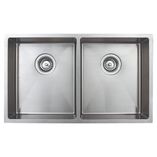 Wells Sinkware Specialty 29" Rectangle Undermount Handcrafted 18-Gauge ADA Compliant Stainless Steel 50/50 Double Bowl Kitchen Sink