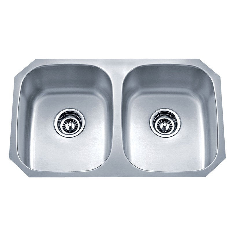 Wells Sinkware Specialty 30" Rectangle Undermount 18-Gauge Stainless Steel 50/50 Double Bowl Kitchen Sink