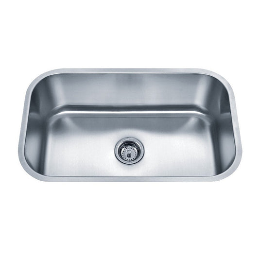 Wells Sinkware Specialty 30" Rectangle Undermount 18-Gauge Stainless Steel Single Bowl Kitchen Sink