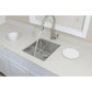 Wells Sinkware The Chef's 17" Rectangle Undermount Handcrafted 16-Gauge Elongated Stainless Steel Single Bowl Bar Sink