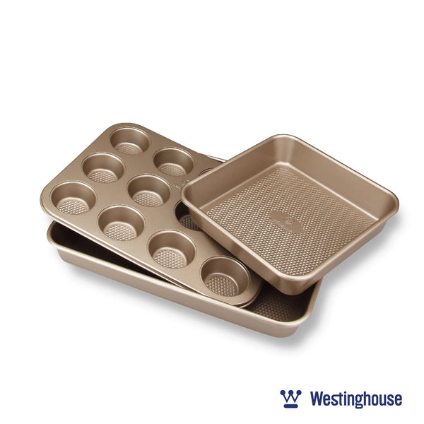 4 Piece Deep Square Pan Set - Westinghouse Homeware