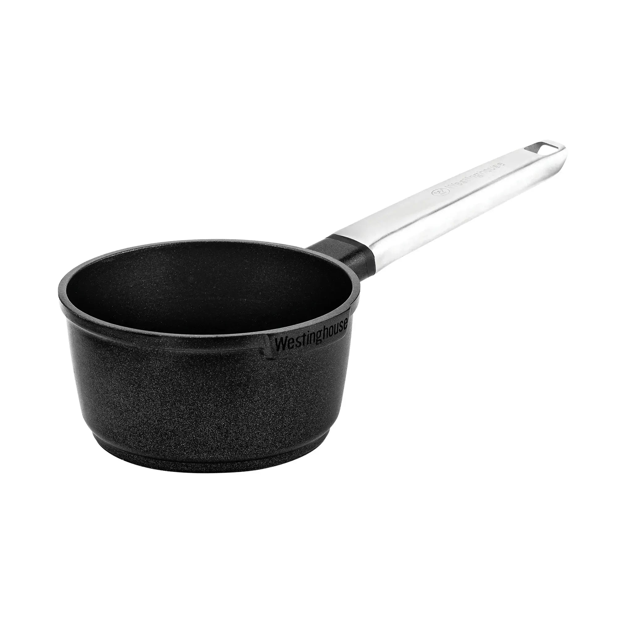 Westinghouse 7” 2 QT. Black Cast Aluminum Sauce Pan With Quantanium No ...