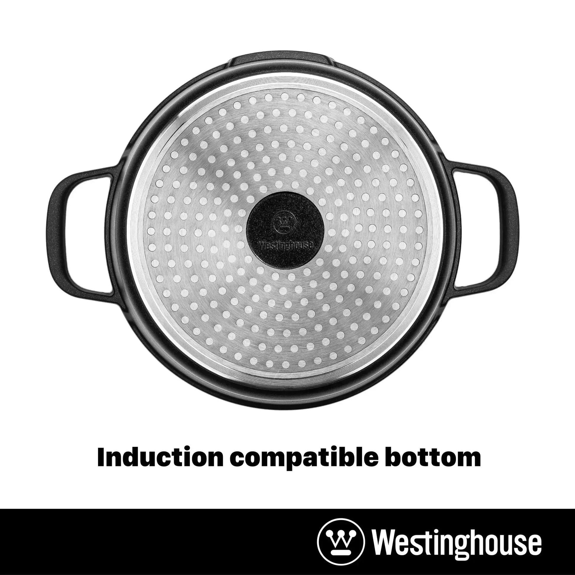 Westinghouse 9” 4 QT. Black Cast Aluminum Dutch Oven With Quantanium N ...