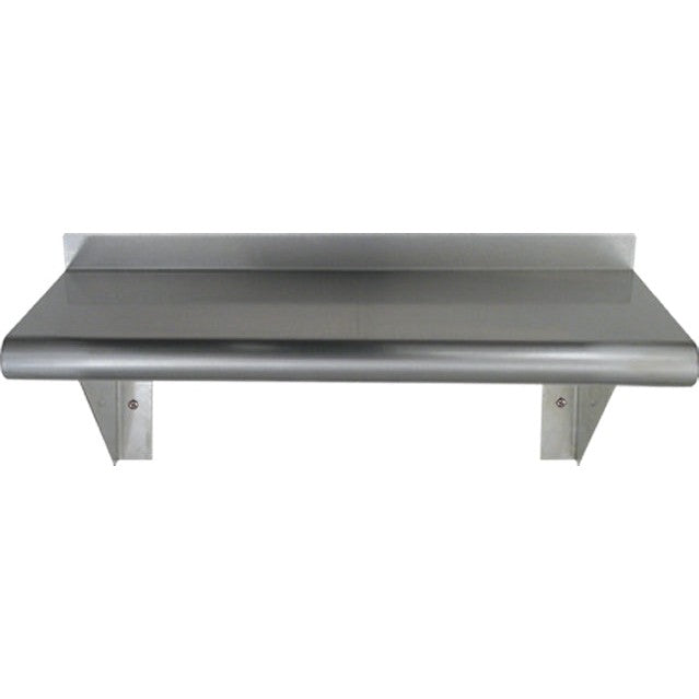 Whitehaus CUWS1024-C Culinary Equipment Pre-Assembled Stainless Steel Shelf with Bull Nose Edge