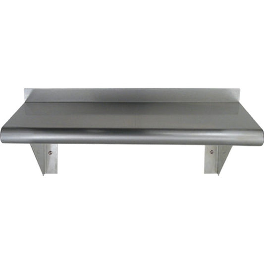 Whitehaus CUWS1024-C Culinary Equipment Pre-Assembled Stainless Steel Shelf with Bull Nose Edge