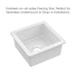 Whitehaus Fireclay 18" White Undermount / Drop-in Kitchen Sinks, Stainless Steel Grid Included
