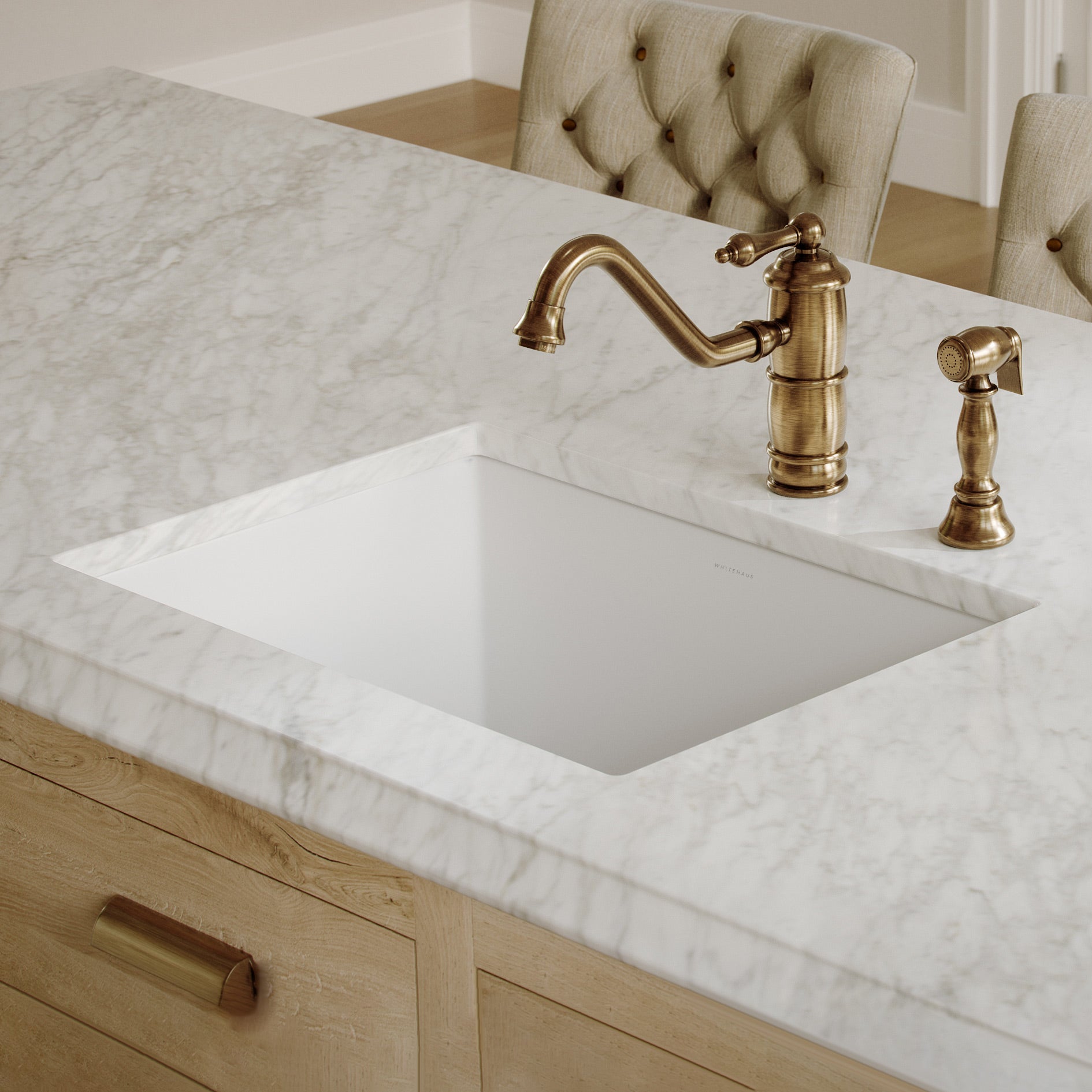 Whitehaus Fireclay 28" White Undermount / Drop-in Fireclay Kitchen Sinks, Stainless Steel Grid Included