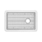 Whitehaus Fireclay 31" White Undermount / Drop-in Fireclay Kitchen Sinks, Stainless Steel Grid Included