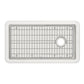 Whitehaus Fireclay 34" White Undermount / Drop-in Fireclay Kitchen Sinks, Stainless Steel Grid Included