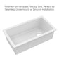 Whitehaus Fireclay 34" White Undermount / Drop-in Fireclay Kitchen Sinks, Stainless Steel Grid Included