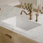 Whitehaus Fireclay 34" White Undermount / Drop-in Fireclay Kitchen Sinks, Stainless Steel Grid Included