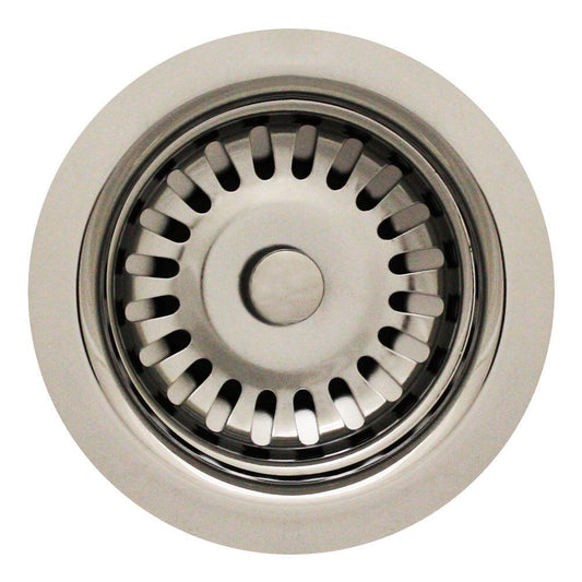 Whitehaus RNW35-C 3.5" Polished Chrome Stainless Steel Basket Strainer