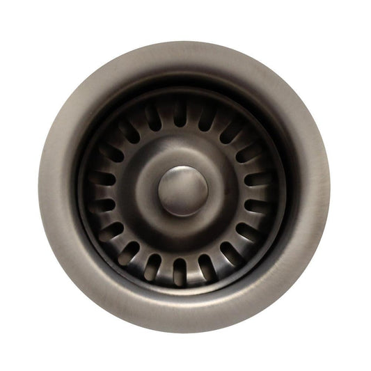 Whitehaus RNW35-P 3.5" Pewter Stainless Steel Basket Strainer
