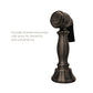 Whitehaus Vintage III Plus Oil Rubbed Bronze Brass Bridge Faucet With Long Gooseneck Swivel Spout, Cross Handles and Solid Brass Side Spray