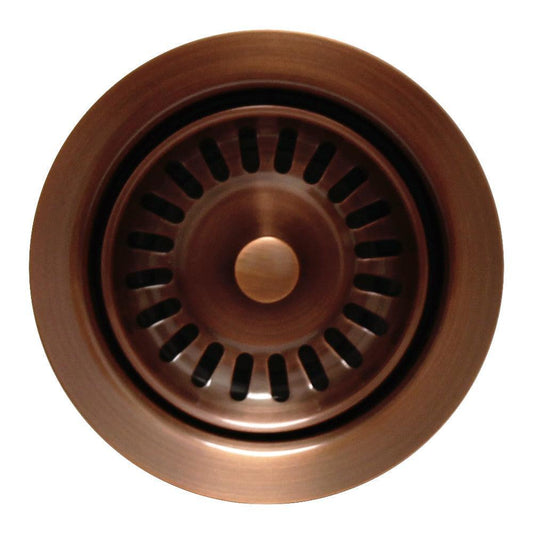 Whitehaus WH202-ACO3 1/2" Waste Disposer Trim with Matching Basket Strainer for Deep Fireclay Sinks