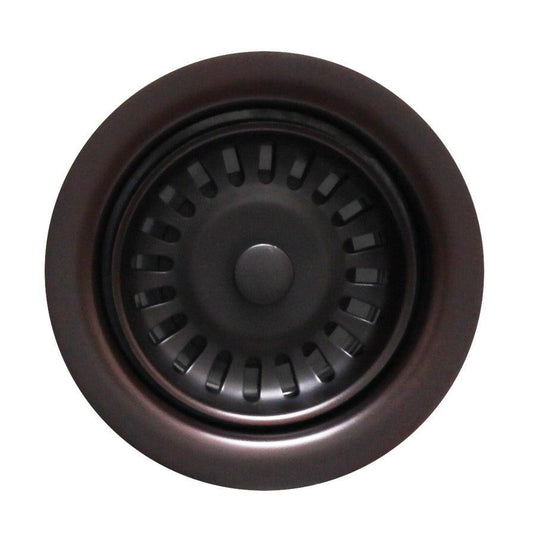 Whitehaus WH202-ORB 1/2" Waste Disposer Trim with Matching Basket Strainer for Deep Fireclay Sinks
