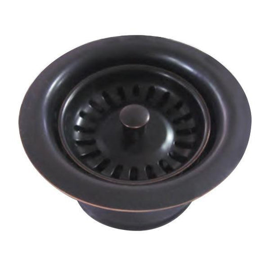 Whitehaus WH202-ORBH 1/2" Waste Disposer Trim with Matching Basket Strainer for Deep Fireclay Sinks